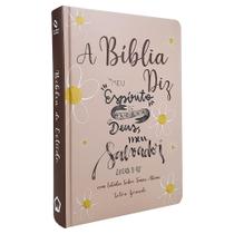 Kit Bíblia de Estudo Diz NAA Lettering + Caderno Anotações Bíblicas Aquarela