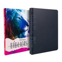Kit Bíblia de Estudo Diz NAA Sticker + Caderno Anotações Bíblicas Leão Color