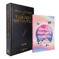 Kit Bíblia de Estudo Teologia Sistemática NVI + Minhas Anotações Bíblicas - Borboleta