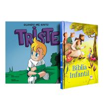 Kit Bíblia Infantil Ilustrada + Coleção Sentimentos e Emoções Triste - Ciranda Cultural