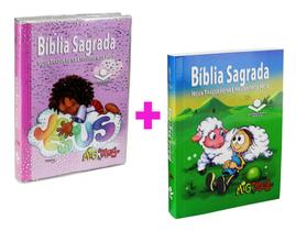 Kit Bíblia Infantil Mig E Meg Menina Menino Linguagem Atual