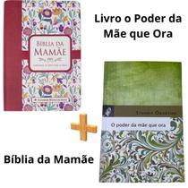 KIT Bíblia Mamãe Estudo Versão ARA Almeida Revista e Atualizada Goiaba Livro O Poder Da Mãe Que Ora - Evangélica Cristã Religião