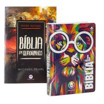 KIT Bíblia NTLH de Estudo para Crianças Kids O Mundo de Otávio e Bíblia em Quadrinhos para crianças e adolescentes