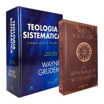 Kit Bíblia NVI Com Símbolos de Fé Westminster - Retrô + Teologia Sistemática - Wayne Grudem Capa Dura