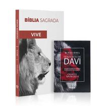 Kit Bíblia NVI Slim Ele Vive + Devocional Tesouros de Davi Jornada Vitoriosa
