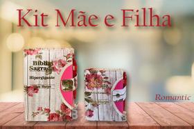 Kit Bíblia Sagrada Botão - Filha & Mãe - C/ Harpa - Romantic - REI DAS BIBLIAS
