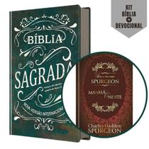 Kit Bíblia Sagrada NVI Capa Dura Com Livro de Estudos Diários Devocional Charles H. Spurgeon