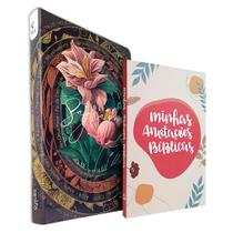 Kit Bíblia Sagrada NVT Capa Flexível Floral + Minhas Anotações Bíblicas Boho