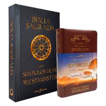 Kit Bíblia Sagrada Símbolos de Fé Westminster Preta NVI + Dia a Dia com Spurgeon Luxo