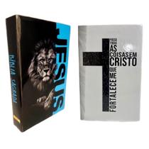 Kit bíblia sagrada tudo posso naquele que me fortalece