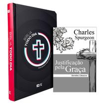 Kit Bíblia Todo Dia Espaço para Anotações Retiro + Justificação pela Graça Charles Spurgeon