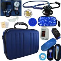 Kit Bic Enfermagem Aparelho Pressão Estetoscopio Duplo
