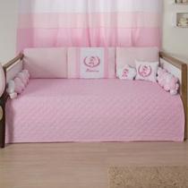 Kit Bicama Cama Babá Menina Princesa Ursa 8 Peças - Rosa - Stylo Casa