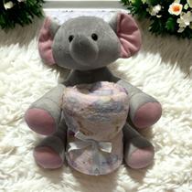 Kit Bichinho De Pelucia Com Mantinha Para Bebe Menina Kit Bichinho De Pelucia Com Mantinha Para Bebe Menina