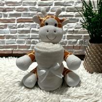 Kit Bichinho De Pelucia Com Mantinha Para Bebe Menina