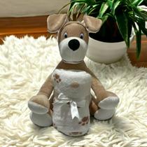 Kit Bichinho De Pelucia Com Mantinha Para Bebe Menino