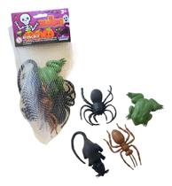 Kit Bichos Inseto Rato Formiga Rã Aranha Decoração Halloween