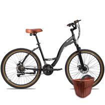 Kit Bicicleta 26 Blitz Comodo Urbana 21v + Cestinha e Cadeado Kit Bicicleta 26 Blitz Comodo Urbana 21v + Cestinha e Cadeado