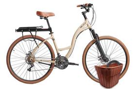 Kit Bicicleta Blitz Comodo aro 29 Shimano 21v Alumínio Freio Disco com Bagageiro , Cestinha e Cadeado Kit Bicicleta Blitz Comodo aro 29 Shimano 21v Alumínio Freio Disco com Bagageiro , Cestinha e Cadeado