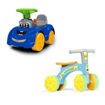 Kit Bicicleta Equilíbrio Infantil 4 Rodas+Totokinha Sport Quadriciclo Kit Bicicleta Equilíbrio Infantil 4 Rodas+Totokinha Sport Quadriciclo