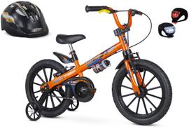 Kit Bicicleta Infantil Aro 16 Extreme + Capacete + Sinalizador LED - NATHOR