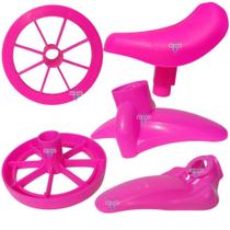 Kit Bicicletas Selim Para Lamas e Rodinha Avulsa( SEM haste-porcas-Parafusos) Cor:PINK