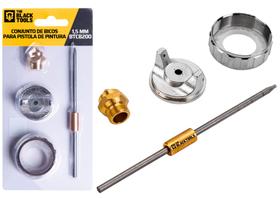 Kit Bico Agulha Capa 1.5mm Para Pistola De Pintura The Black Tools