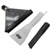 Kit Bico Canto Estofado Branco Carpete Preto Compatível com Aspirador WAP Turbo 2002 70L 20200202