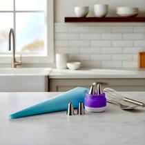 Kit Bico Confeitar C40640 Mega Chens - Aço Inox e Plástico Kit Bico Confeitar C40640 Mega Chens - Aço Inox e Plástico
