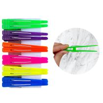 Kit Bico De Pato Plástico/Salão Para Cabelo COLORIDO