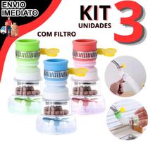 Kit Bico De Torneira Arejador De Torneira Chuveirinho Com Filtro Giratório Retrátil 360 Lavatório Kit Bico De Torneira Arejador De Torneira Chuveirinho Com Filtro Giratório Retrátil 360 Lavatório