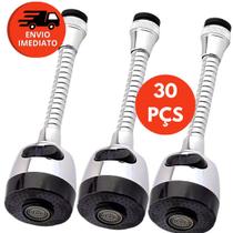 Kit Bico Extensor Torneira Duplo Jato 360º Adaptador Flexível Arejador Cromado Pia Cozinha Banheiro