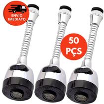 Kit Bico Extensor Torneira Duplo Jato 360º Adaptador Flexível Arejador Cromado Pia Cozinha Banheiro