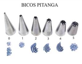 Kit Bico Pitanga - 6 Peças Inox - Chicky Formas