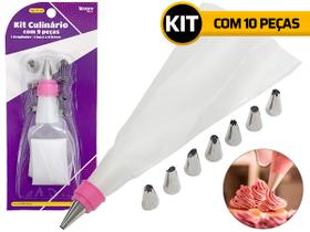 Kit Bicos Confeitar Bolos Tortas + Saco Confeiteiro