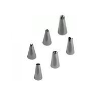 Kit Bicos de Confeitar em Aço Inox - 6 Peças Kit Bicos de Confeitar em Aço Inox - 6 Peças