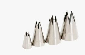 Kit Bicos De Confeitar Família 1m- 4 Peças Em Aço Inox Kit Bicos De Confeitar Família 1m- 4 Peças Em Aço Inox