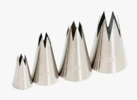 Kit Bicos De Confeitar Família 1m- 4 Peças Em Aço Inox Kit Bicos De Confeitar Família 1m- 4 Peças Em Aço Inox