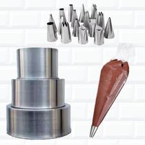 Kit Bicos De Confeitar + Formas + Saco Descartável