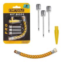 Kit Bicos Para Encher Bolas Boia Agulha P/ Bola Rosqueável - STARTOOLS