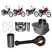 Kit Biela Com Rolameto+Kit Cilindro Mahle Honda CG Cargo 125 2002 A 2005