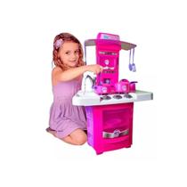 Kit Big Cozinha Infantil Completa Brinquedo Fogão Criança - casinha de boneca rosa fogãozinho filha Pais e filhos