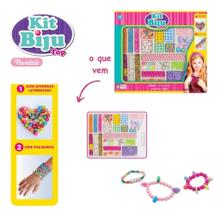 Kit Biju Infantil Miçangas Fazer Colares Pulseira Grande