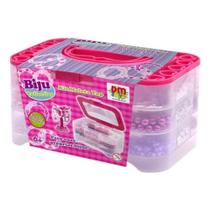 Kit bijuteria collection kit maleta top colorido - dm toys