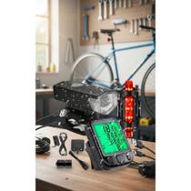 Kit Bike: Farol LED Potente, Lanterna e Ciclocomputador