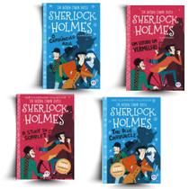 Kit Bilíngue Sherlock Holmes (Um Estudo em Vermelho + A Study in Scarlet + O Carbúnculo Azul + The Blue Carbuncle) 4 vol Kit Bilíngue Sherlock Holmes (Um Estudo em Vermelho + A Study in Scarlet + O Carbúnculo Azul + The Blue Carbuncle) 4 vol