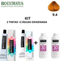 Kit bio extratus 2 tintas 9.4 +2 aguas oxigenada 30 volumes