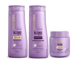 Kit Bio Extratus Blond Shampoo Bio Extratus 250ml + Cond. 250ml + Máscara Desamareladora 250g