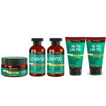 Kit Bio Extratus Botica Low Poo Shampoo/Condicionador/Máscara/Finalizador/Gelatina