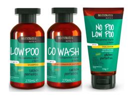 Kit Bio Extratus Botica No Poo Low Poo Cachos Perfeitos sh+con+fin